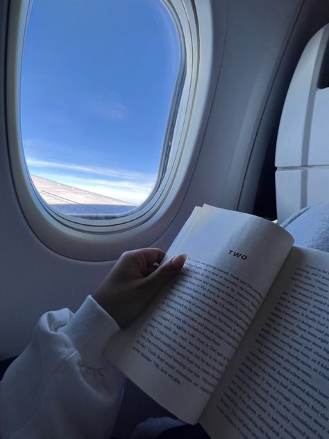 Booking Flights Aesthetic, Travel Reading Aesthetic, Plane Vision Board, Airplane Reading Aesthetic, Reading Inspo Aesthetic, 2024 Vision Board Reading, Airport Book Aesthetic, Read Vision Board, Tiktok Books Aesthetic