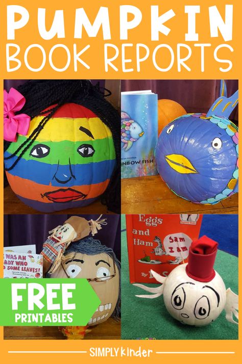 Pumpkin Painting Ideas Based On A Book, Kids Pumpkin Book Character, Pumpkin Decorating Based On Books, Children’s Book Character Pumpkin, Book Pumpkins Character, Pumpkin Characters From Books 1st Grade, The Day The Crayons Quit Pumpkin, Diy Pumpkin Book Character, Pumpkin Book Characters Ideas Easy