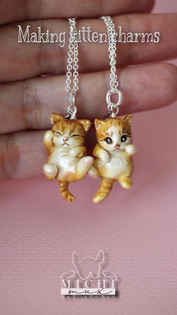 Polymer clay animal mini figures shared a post on Instagram: "Kittens charms collection is coming!!! I’m still working on them, but they will be available next week, so stay tuned! . #kitten #kittenlove #kittens #polymerclay #cutejewelry #catart #polymerclaytutorial #redcat #animaljewelry #claytutorial #polymerclayart #polymerclaycharms #miniature #clayart #kawaii #michimux". Follow their account to see 807 posts. Polymer Clay Kitten, Polymer Clay Cat, Polymer Art, Charms Collection, Tom Y Jerry, Cute Small Animals, Polymer Clay Animals, Clay Animals, Clay Art Projects