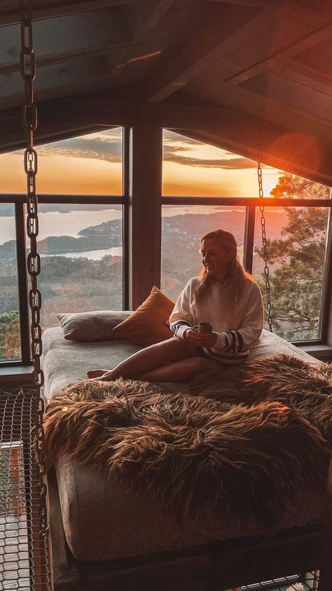 Wondering what it's like to stay in a cabin in Norway? Discover the most magical treetop cabin in the middle of the woods in Stord, Norway. | stord norway things to do | norway cabin aesthetic Scandinavia Itinerary, Norway Cabin, European Itinerary, Mindful Travel, European Summer Vacation, Oslo Opera House, Visit Oslo, Stavanger Norway, European Itineraries