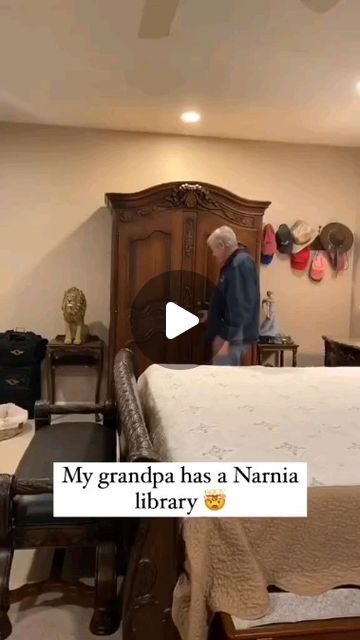 Awaken Soul🦋 on Instagram: "Grandpa built a secret library that you have to walk through a Narnia wardrobe to get to 🤯

“The world is full of magic things, patiently waiting for our senses to grow sharper.“
— W.B. Yeats

✦ What are your thoughts about this? 💭🤔 Comment below and share 👇
 
✧ Tag your friends who need to see 👁️ this!

[ 📹 @baleighskelton ]
 
#narnia #loveit" Dream Library Home, Narnia Wardrobe, Hidden Library, Chest Nightstand, Secret Library, Magic Things, Wardrobe Bedroom, Beautiful Library, Dresser Chest