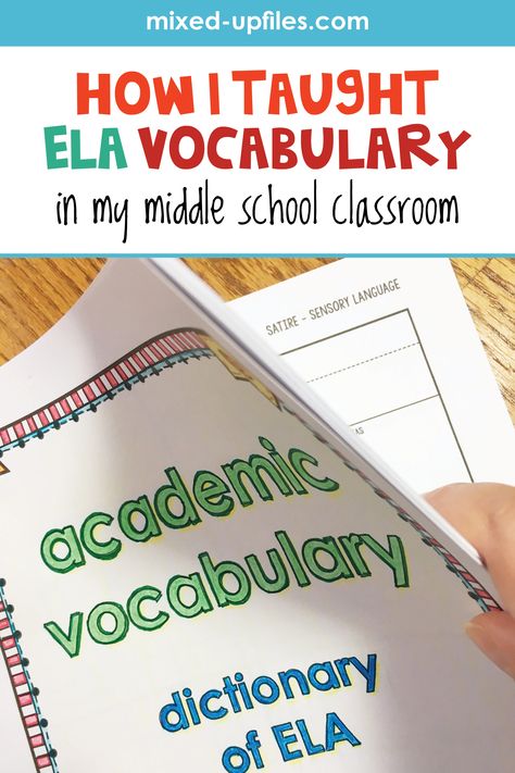 Middle School Word Wall Language Arts, Free Ela Posters, Grade 6 Language Arts, Ela Stations Middle School, Vocabulary Games For Middle School, Middle School Word Wall, Vocabulary Notebook Ideas, Middle School Syllabus, Vocabulary Words Activities