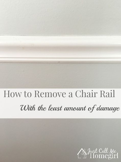 Chair Rails In Bedroom, Chair Rail Update Ideas, How To Remove Molding From Walls, Chair Rail Makeover, What To Do With Chair Rail, Painting Over Chair Rail, Modernize Chair Rail, Painting A Room With A Chair Rail, Removing Chair Rail Before And After