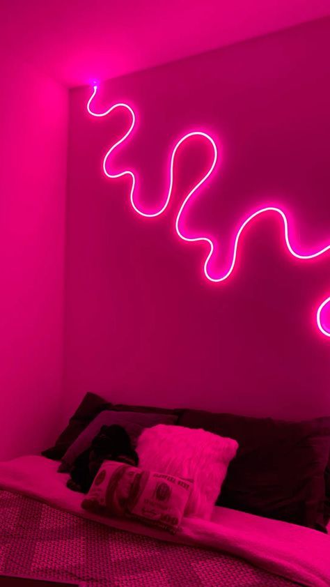 32.8ft LED neon Lights with Remote APP Control IP65 Waterproof Flexible Neon Strip Lights 24V RGB Rope Lights for Bedroom Room Outdoors Decor Led Placement Ideas, Govee Neon Rope Idea, Led Lights On Wall, Wall Led Light Decor, Led Room Aesthetic, Rope Lights Bedroom, Neon Strip Lights, Teenager Bedroom Design, Neon Lights Bedroom