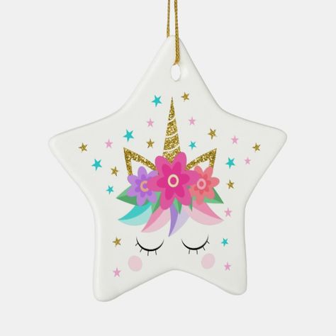 Unicorn Face Merry Christmas Glitter Ceramic Ornament #Ad , #Ad, #Christmas#Glitter#Ceramic#Merry Unicorn Christmas Ornament, Unicorn Christmas, Easy Christmas Ornaments, Unicorn Ornaments, Unicorn And Glitter, Christmas Glitter, Glitter Flowers, Unicorn Face, Unicorn Gifts