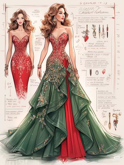 Gaun Abad Pertengahan, Dreamy Gowns, Old Fashion Dresses, Fantasy Dresses, Fashion Drawing Dresses, Dress Design Sketches, Fashion Illustration Dresses, Dress Sketches, Dress Drawing