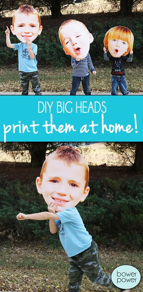 DIY Fat Heads - Bower Power Diy Christmas Gifts For Dad, Gifts For Dad From Kids, Graduation Diy Decorations, Big Head Cutouts, Christmas Gifts For Dad, Fat Head, Diy Gifts For Mom, Diy Gifts For Friends, Active Kids