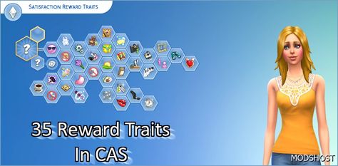 Download 35 Satisfaction Reward Traits in CAS for Sims 4 at ModsHost NOW! This mod introduces 35 Satisfaction Reward traits from the base game directly into Create-A-Sim (CAS). If you’re looking to bypass the grind for points while still wanting these traits for your Sims, this mod might be just what you need! Trait Availability The traits are accessible for the Child life stage and older, with a ... #sims #sims4cc #videogames #gaming #traits #mods Sims 4 Cc Custom Traits, Generations Sims 4, Ts4 Personality Traits, Sims 4traits Cc, More Traits Slots Mod Sims 4, Clothing Pack Sims 4 Cc, Sims 4 More Traits Slots, Sims 4 Cc More Traits Slots, Sims 4 Mods More Traits