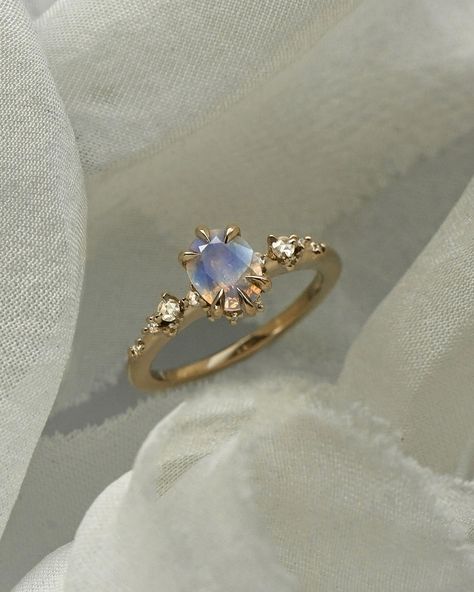 Of the sweetest opalescent dreams✨Shimmering with cool lavender and warm gold, our Nereid made bespoke with a truly magical sapphire — already at her forever home, and a special congrats to Angela & Ralph🧚 Opalescent Sapphire Engagement Ring, Opalescent Sapphire Ring, Magical Engagement Rings, Opalescent Sapphire, Laurie Fleming, Dream Wedding Ring, Dream Engagement, Dream Engagement Rings, Pretty Jewelry