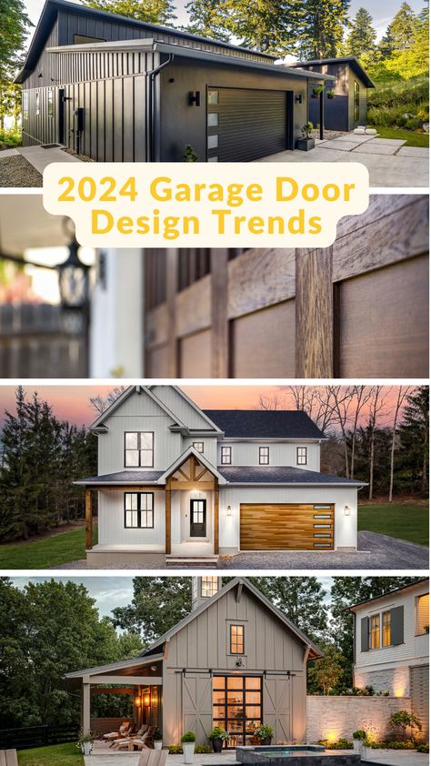 Looking for the hottest garage door trends? We've crunched the numbers to bring you the ultimate style guide! Check out our latest article or dive right into our collection of chic and diverse door designs. Ready to give your garage a fresh, trendy look? Read more at https://bit.ly/3V0fZRu

#ClopayGarageDoors #HomeDesign #GarageDoorTrends

📸: Design & Build by @midcenturydefined
📸: Studio512 | COAT Design Remodel
📸: Andy Frame White House Dark Garage Door, Garage Door Colors With White House, Modern Farmhouse Garage Doors Black, Modern Transitional Garage Door, Black Barn Garage Door, Mountain Modern Garage Doors, Moden Garage Door, Garage Doors Ideas, Garage Entry Door