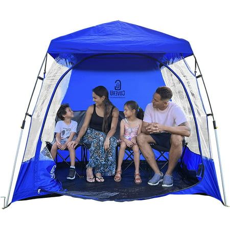 CoverU was designed with the intention of comfort in watching loved ones play sports in weather that would rather make you stay home. With our portable and collapsible lightweight sport rain wind shelter pod, you can now enjoy the event in comfort. Our CoverU chair tent has room for 2 full size chairs. Cheer on your team or watch a parade together as you watch the excitement and action through the clear windows that zips open and closed to your temperature liking., CoverU was designed with the i Wind Shelter, Suspended Tent, Sports Tent, Rain Shelter, Tree Tent, Hanging Tent, Hammock Tent, Canopy Shelter, Hiking Tent