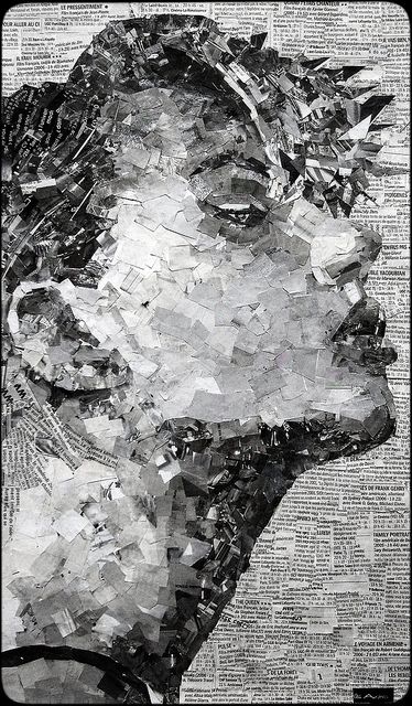 Magazine Mosaic, Patchwork Art, Newspaper Paper, Face Collage, Mosaic Portrait, Collage Portrait, Art Du Collage, A Level Art Sketchbook, Newspaper Art