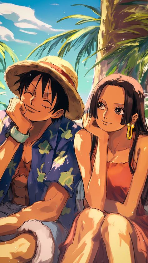 Luffy X Boa Hancock Wallpaper, Luffy X Boa Hancock, Luffy And Hancock, One Piece Wallpaper, Anime Animation, Bleach Anime Art, One Piece Wallpaper Iphone, Seven Deadly Sins Anime, One Peice Anime