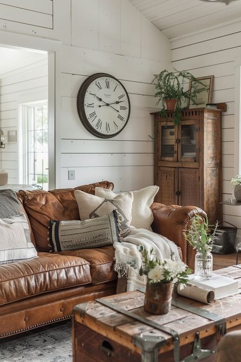 16 Modern Farmhouse Living Room Design Ideas You Will Fall In Love With! - My Decor Inspo Decor Ideas For Small Living Room, Country Chic Living Room Farmhouse Style, Modern Farmhouse Living Room Design, Modern Cottage Interior Design, Country Home Living Room, Country Chic Living Room, Modern Farmhouse Living Room Ideas, Farmhouse Living Room Design, Modern Farmhouse Furniture