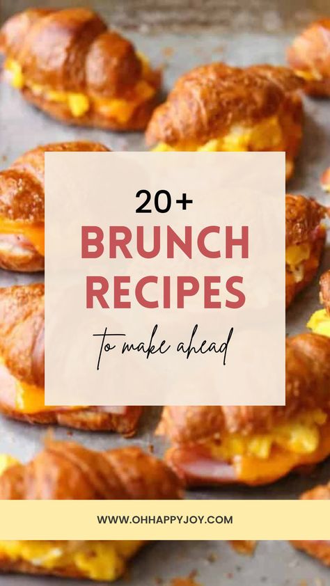 Breakfast foods that your crowd can't get enough of! Whether you have a brunch party or inviting people over for breakfast, these breakfast ideas will be crowd pleasers! From casseroles to yogurt parfais and low carb brunch menus, get recipe ideas! Easy Brunch Ideas For Two, Morning Party Food Ideas, Brunch Sandwiches For A Crowd, Brunch Crockpot Ideas, Carry In Breakfast Ideas, Easter Brunch For A Crowd, Lite Brunch Ideas, Ideas For Easter Brunch, Women’s Brunch Ideas