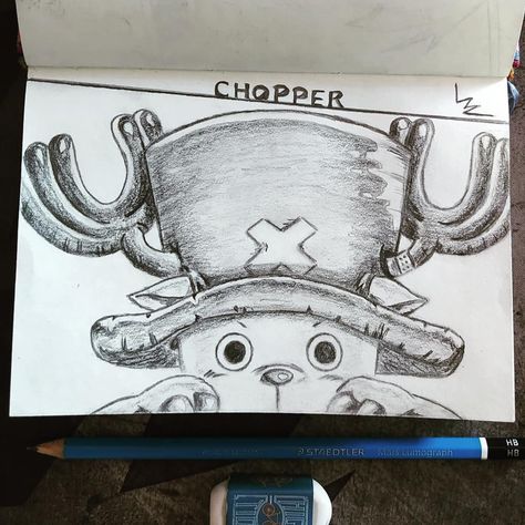 Tony Tony Chopper // One Piece // vml_vane.sam Work Anime, Tony Tony Chopper, Tony Chopper, One Piece Drawing, Black Work, Graphite Drawings, Anime Sketch, Manga Drawing, Chopper