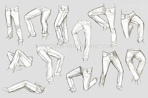 Life study: Jeans by https://www.deviantart.com/spectrum-vii on @DeviantArt Jeans Drawing, Pants Drawing, Sketches Tutorial, 인물 드로잉, Poses References, Figure Drawing Reference, Drawing Clothes, Drawing Poses, Drawing Reference Poses