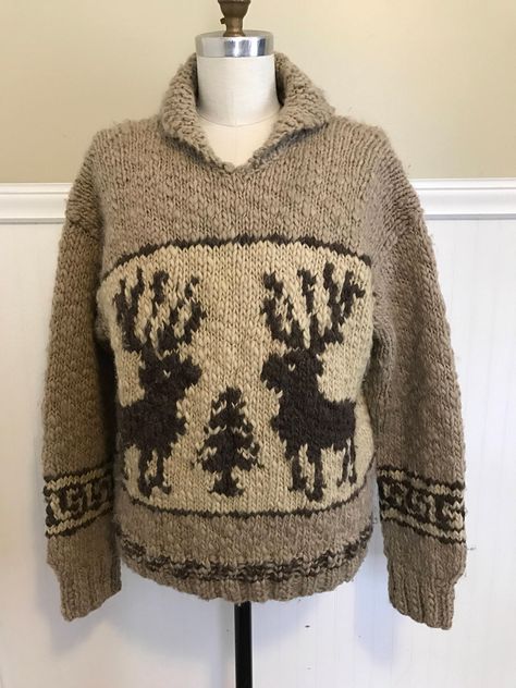 Vintage ralph lauren polo hand knit reindeer sweater soft and chunky winter sweater killer ralph lauren wool ski sweater with shawl collar holiday mens clothing hand knit wool ralph lauren sweater very gently care for from our collector's closet approximate measurements inches 52 chest 26 length 24 sleeve xl Ralph Lauren Fabric, Linen Shawl, Reindeer Sweater, Stag Deer, Hand Knit Sweater, Ski Sweater, Vintage Cowgirl, Hand Knitted Sweaters, Ralph Lauren Sweater