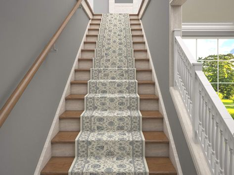 PRICES MAY VARY. 26" wide by 25' length - fits most standard staircases Made of 100% heat set Olefin Luxurious underfoot feel Plush and durable stair runners Stair runner fibers are naturally abrasion and sunlight resistant Beautify your stairs with the Kashan Collection's 25' Stair Runners featuring stunning Turkish patterns woven into plush, durable stain-resistant rug fabric. The fibers in these durable Turkish rug runners are naturally abrasion and sunlight resistant. Each stair runner is co Standard Staircase, Farmhouse Staircase, Stair Carpet Runner, Luxury Stairs, Top Of The Stairs, Staircase Ideas, Stair Carpet, Stair Tread Rugs, Turkish Pattern