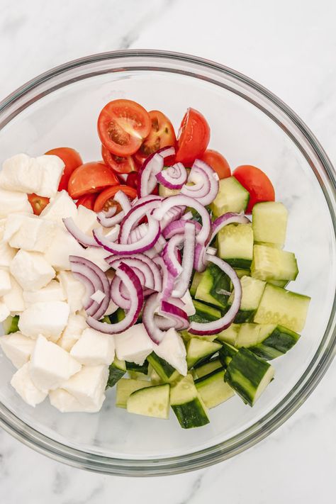 Cucumber Tomato Salad With Mozzarella, Cucumber Salad With Mozzarella Cheese, Cucumber Tomato Mozzarella Salad Balsamic Vinegar, Cucumber Tomato Salad Mozzarella, Tomato Cucumber Bocconcini Salad, Cucumber Tomato Mozzarella Salad, Mozzarella Tomato Salad, Tomato Mozzarella Salad Recipe, Cucumber Caprese Salad