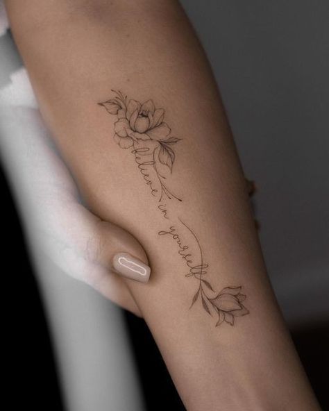 Aries Female, Tato Lengan Bawah, Handwriting Tattoos, Delicate Tattoos For Women, Tato Minimal, Cool Wrist Tattoos, Tattoos For Women Flowers, Tato Lengan, Writing Tattoos