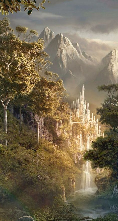 Lord Of The Rings Wallpaper, Rings Wallpaper, Lotr Elves, Tolkien Elves, Lotr Art, Forest Wallpaper, Fantasy Places, Legolas, Fantasy Aesthetic