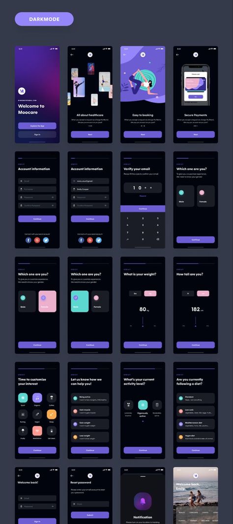 App Design Layout, Ui Design Trends, Desain Ui, Mobile App Design Inspiration, App Interface Design, Mobile Ui Design, Dark Mode, App Design Inspiration, App Interface