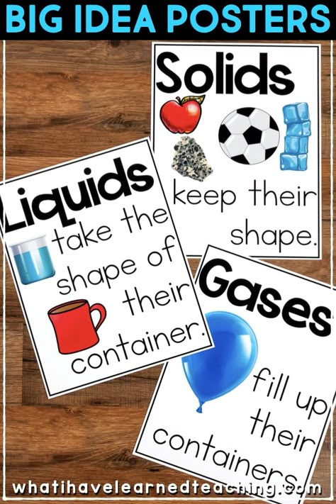 Engaging second grade science stations that follow the NGSS science standards for states of matter. These properties of matter science stations will have your 2nd grade students focused on reading and writing about science. Students learn about properties of matter, test different materials, and learn about how objects can be disassembled into small pieces and made into something new. #secondgradescience #ngss #2ndgradescience #sciencestations Second Grade Matter Activities, States Of Matter Second Grade, Liquids And Solids Grade 2, States Of Matter Grade 2, Teaching Matter 2nd Grade, Solids And Liquids 2nd Grade, Matter Activities 2nd Grade, States Of Matter Activities 2nd Grade, States Of Matter 2nd Grade