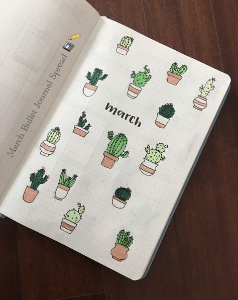 March Bujo Spread, March Bujo, Calendar Doodles, Bujo Themes, Bullet Journal Headers, March Bullet Journal, Bullet Journal Monthly Spread, Doodle Books, Bullet Journal Paper