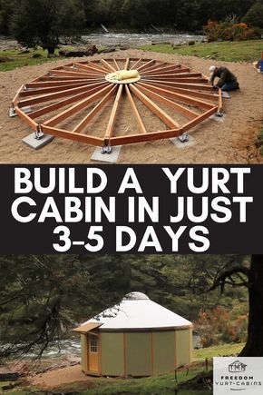 Build A Yurt, Yurt Cabin, Building A Yurt, Yurt Home, Yurt Living, Casa Hobbit, Diy Cabin, Building A Cabin, Build Yourself