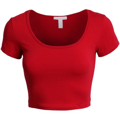 LE3NO Womens Fitted Short Sleeve Scoop Neck Crop Top (€6,42) ❤ liked on Polyvore featuring tops, shirts, crop top, layered crop top, fitted tops, scoop neck shirt, shirts & tops and red short sleeve shirt Maroon Crop Top, Burgundy Crop Top, Stretchy Crop Tops, Maroon Top, Scoop Neck Crop Top, Shirts Crop, Mode Zara, Wine Top, Burgundy Top