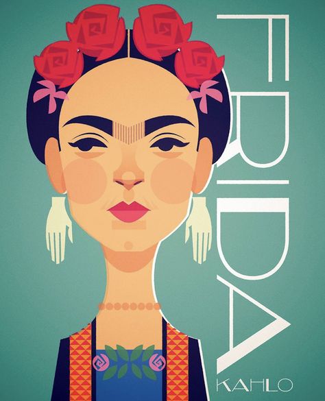 Stanley Chow, Kahlo Paintings, Digital Portrait Illustration, Frida Art, Frida Kahlo Art, Picture Illustration, Portrait Illustration, Cute Illustration, Graphic Design Illustration