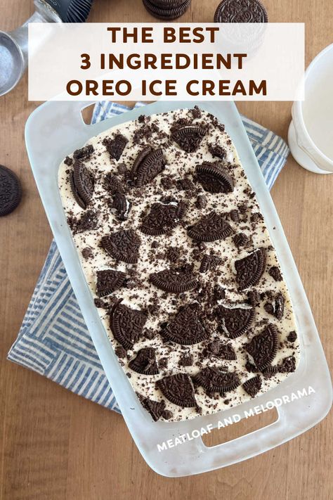 Ice Cream Cookies And Cream, Easy Oreo Ice Cream, Oreo Ice Cream Recipe, Cold Sweets, Cookies And Cream Ice Cream, Homemade Ice Cream Sandwiches, Easy Ice Cream Recipe, Pumpkin Ice Cream, Oreo Ice Cream