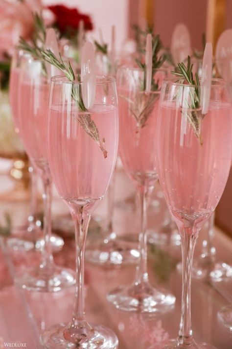 Pink Wedding Drinks, Pretty Pink Cocktails, Sweet 16 Mocktail, Pink Theme 50th Birthday, Pink Wedding Cocktails, Rose Brunch Party, Pink Elegant Birthday Party, Pink Themed Dinner Party, Pink Dance Party