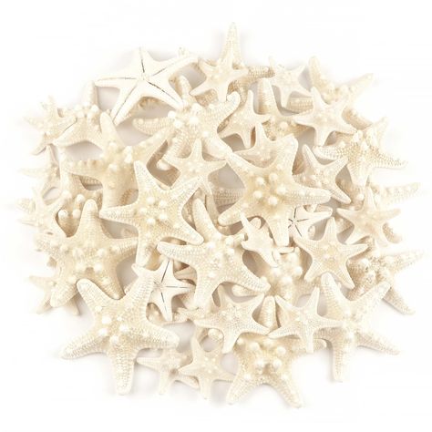 PRICES MAY VARY. Package included: You will receive 48 pcs natural knobby starfish, sizes ranging from 1 to 2 inches, 2 to 3 inches, there are 24 pcs each size. They will bring together that ocean breeze tropical decor feel. Perfectly fit for all your DIY needs. Perfect accent for Make Christmas decorations , nautical decor, ornaments, floral and wreath arrangements and beach party decorations. Nice for making starfish mirrors, seashell ornaments, shell wreaths and add a basket of starfish. Make Beach Weddings Wedding Ceremony Decor, Wreath Arrangements, Beach Theme Centerpieces, Shell Wreaths, Beach Table Decorations, Fishing Themed Wedding, Wedding Decor Beach, Beach Theme Party, Candle Votives