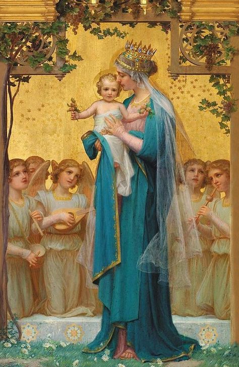 mother and child Panna Marie, مريم العذراء, Kartu Doa, Blessed Mary, Queen Of Heaven, Art Sacre, Blog Art, Blessed Mother Mary, Religious Images