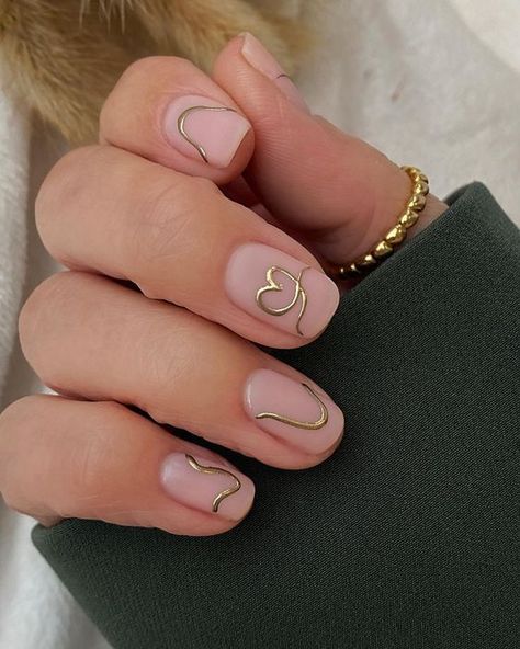 Short Classy Nails, Manikur Kuku, Heart Nail Designs, Milky Nails, Christmas Gel Nails, Nagel Tips, Nail Designs Valentines, Work Nails, Round Nails