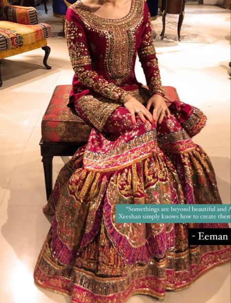 Baraat Dresses For Sisters Pakistani, Bridal Garara Design Nikah, Pakistani Garara, Bridal Garara, Bridal Dresses 2022, Bridal Gharara, Bridal Sharara, Pakistani Formal Dresses, Desi Wedding Dresses