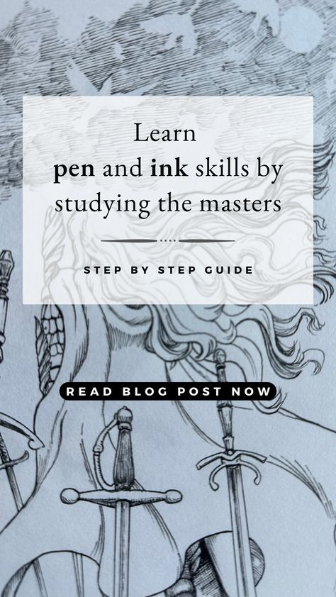 In this Blog post article, we look at how to do master studies for pen and ink drawing and put it into practice with four different exercises. Ink Drawing Exercises, How To Do Pen Art, Pen Drawing Practice, How To Ink Drawings, How To Draw With Pen, Sketching Practice Exercises, Doodle Exercises, Black Ink Sketches, Drawing Practice Exercises