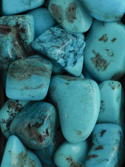 Turquoise Aesthetic, Color Turquesa, Sacred Stones, Beautiful Rocks, Aqua Turquoise, Bleu Turquoise, Rocks And Gems, Minerals And Gemstones, Tumbled Stones