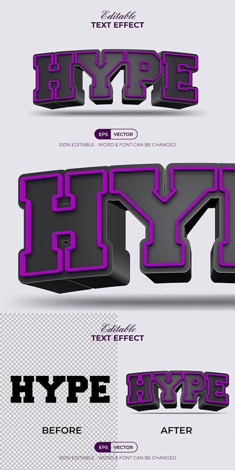 3D Text Effect Hype Style 3d Text Photoshop Tutorial, 3d Text Illustrator, Text Effects Illustrator, 3d Text Photoshop, Text Effects Photoshop, Photoshop Tutorial Text, 3d Fonts, Illustrator Text, Photoshop Shortcut