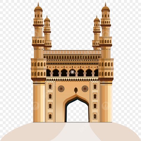 Charminar Illustration, Charminar Background, Hyderabad Illustration, Historic Illustration, Horse Polo, Typography Shirt Design, Street Background, Historical Illustration, Landscape Images