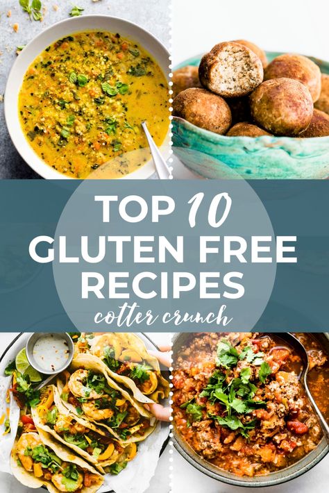 Here are my top 10 recipes of 2019! Find out what paleo, vegan, dairy free, and gluten free recipes were the most popular with, YOU, my Cotter Crunch readers! #glutenfree Gluten Free Lasagna, Gluten Free Meal Plan, Baked Veggies, Sweet Potato Chili, Gluten Free Recipes For Dinner, Free Meal Plans, Paleo Vegan, Gluten Free Dinner, Healthy Soup Recipes