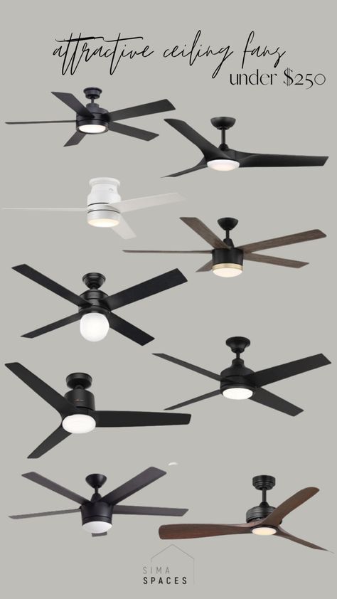 Masculine Ceiling Fans, Black Fan With Light, Ceiling Fan Master Bed, Attractive Ceiling Fans, Living Room Ceiling Fan Modern, Modern Farmhouse Living Room Ceiling Fan, Ceiling Fan Size Guide, Ceiling Fans For Bedroom, Ceiling Fan With Light Living Room