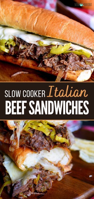 Italian Beef Crockpot Recipe, Slow Cooker Italian Beef Sandwiches, Italian Beef Crockpot, Beef Sandwich Recipes, Slow Cooker Italian, Slow Cooker Italian Beef, Italian Beef Sandwiches, Italian Roast, Beef Sandwiches