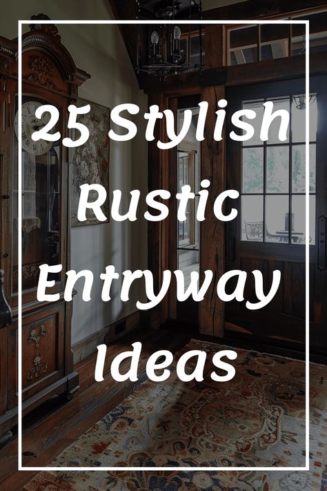 Explore these 25 stylish rustic entryway ideas to add charm and warmth to your home decor. From cozy farmhouse touches to elegant wooden accents, find inspiration to create a welcoming entryway that sets the tone for your entire space. Whether you prefer a modern rustic look or a classic country style, these ideas will help you design an inviting entrance that reflects your personal taste. Traditional Farmhouse Entryway, Southwest Entryway Ideas, Farmhouse Home Entrance, Open Concept Front Entryway Ideas, Flagstone Foyer Entryway, Rustic Cabin Entryway, Mountain Home Entryway Ideas, Mudroom Table Entryway, Casual Entryway Ideas