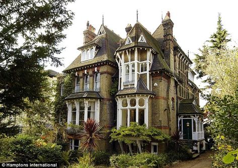 Gothic mansion goes on sale complete with its own space shuttle cockpit | Daily Mail Online Gothic Mansion, Old Mansions, Victorian Mansions, This Old House, Abandoned Mansions, Victorian Architecture, Hus Inspiration, Abandoned Houses, Pretty House