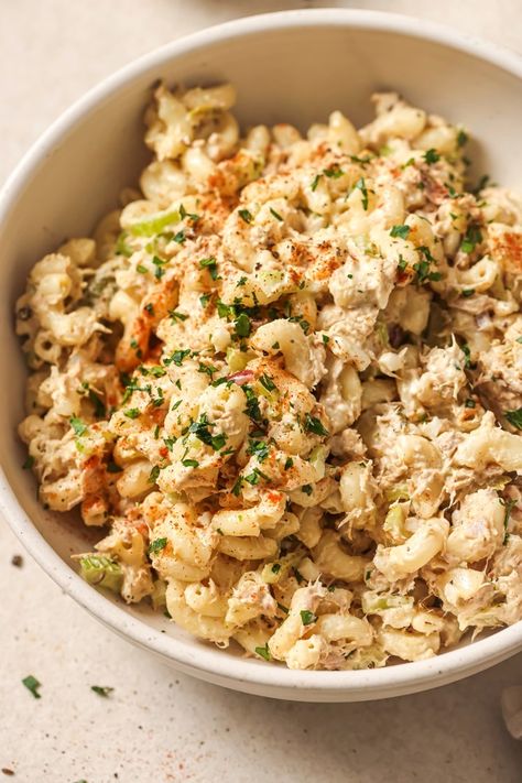 Tuna Macaroni Salad | Real Balanced Tuna Macaroni Salad, Tuna Pasta Salad, Low Cost Meals, Chicken Caesar Pasta Salad, Mac Salad, Macaroni Salad Recipe, Tuna Pasta, Baked Vegetables, Cooking For Beginners