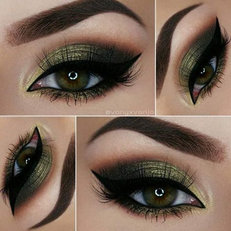 Dark Green Eyes, Make Up Designs, Make Up Studio, Hooded Eye Makeup, Green Makeup, Eye Makeup Steps, Beautiful Eye Makeup, Makijaż Smokey Eye, Eye Makeup Designs