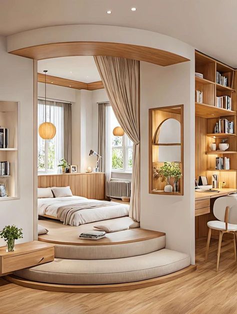 Hiasan Bilik Tidur, Interior Design Your Home, Small Room Design, Dream House Rooms, Bedroom Furniture Design, Room Design Bedroom, Room Makeover Bedroom, Dream House Interior, Home Room Design